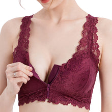 Load image into Gallery viewer, Women's Zip Front Lace Push Up Bra