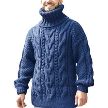 Load image into Gallery viewer, Mens Sweaters Turtleneck Cable Knitted Pullover