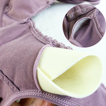 Load image into Gallery viewer, Button Front Lace Trim Soft Cotton Tank Bra