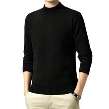 Load image into Gallery viewer, Men Autumn Winter New Solid Color Mock Neck Fleece Sweater
