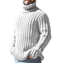 Load image into Gallery viewer, Mens Sweaters Turtleneck Cable Knitted Pullover
