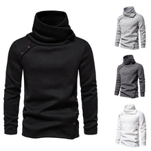 Load image into Gallery viewer, Men's Ribbed Knit Zipper Plain Stand Collar Pullover Sweater