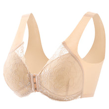 Load image into Gallery viewer, Women's Plus Size Lace Wide Straps Wireless Bra Front Closure Push Up Bras