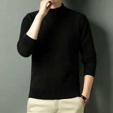 Load image into Gallery viewer, Men Autumn Winter New Solid Color Mock Neck Fleece Sweater
