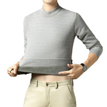 Load image into Gallery viewer, Men Autumn Winter New Solid Color Mock Neck Fleece Sweater