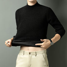Load image into Gallery viewer, Men Autumn Winter New Solid Color Mock Neck Fleece Sweater