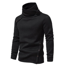 Load image into Gallery viewer, Men's Ribbed Knit Zipper Plain Stand Collar Pullover Sweater