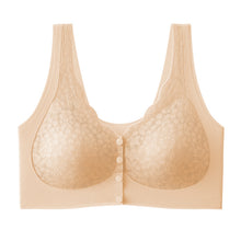 Load image into Gallery viewer, Front Button Push up Large Size Lace Beautiful Back No Wire Bra