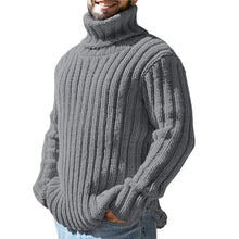 Load image into Gallery viewer, Mens Sweaters Turtleneck Cable Knitted Pullover