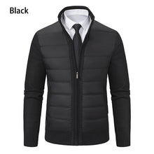 Load image into Gallery viewer, Men's CardiganFashion Patchwork knitted Zipper Stand Collar Thick Jackets