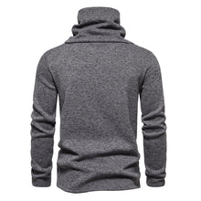 Load image into Gallery viewer, Men's Ribbed Knit Zipper Plain Stand Collar Pullover Sweater