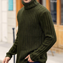Load image into Gallery viewer, Mens Sweaters Turtleneck Cable Knitted Pullover