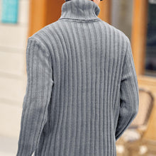 Load image into Gallery viewer, Mens Sweaters Turtleneck Cable Knitted Pullover