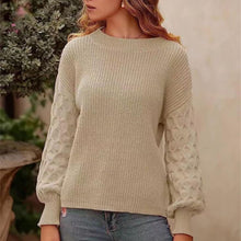 Load image into Gallery viewer, Women's Pullover Crew Neck Sweater Casual Long Sleeve Loose Chunky Knit Jumper Blouse Tops