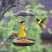 Load image into Gallery viewer, Hanging Umbrella Girl Bird Feeder Garden Decor