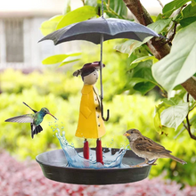 Load image into Gallery viewer, Hanging Umbrella Girl Bird Feeder Garden Decor