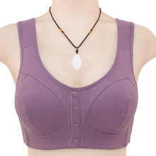 Load image into Gallery viewer, Plus Size Wireless Cotton Front Button Bra