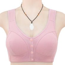 Load image into Gallery viewer, Plus Size Wireless Cotton Front Button Bra
