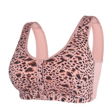 Load image into Gallery viewer, Leopard print soft cotton button-front bra