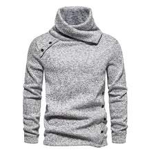 Load image into Gallery viewer, Men's Ribbed Knit Zipper Plain Stand Collar Pullover Sweater