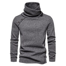 Load image into Gallery viewer, Men's Ribbed Knit Zipper Plain Stand Collar Pullover Sweater