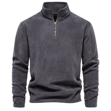 Load image into Gallery viewer, Men Fall/Winter Stand Collar Half-Zip Sweatshirt