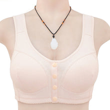 Load image into Gallery viewer, Plus Size Wireless Cotton Front Button Bra
