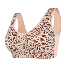 Load image into Gallery viewer, Leopard print soft cotton button-front bra