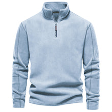 Load image into Gallery viewer, Men Fall/Winter Stand Collar Half-Zip Sweatshirt