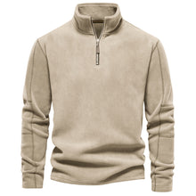 Load image into Gallery viewer, Men Fall/Winter Stand Collar Half-Zip Sweatshirt