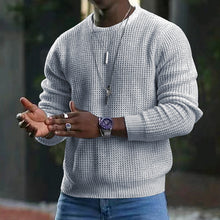 Load image into Gallery viewer, Men Long Sleeve Round Neck Knitwear