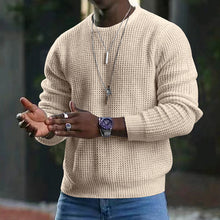 Load image into Gallery viewer, Men Long Sleeve Round Neck Knitwear