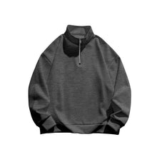 Load image into Gallery viewer, Men's Stand collar Sweatshirt Pullover Tops Fleece Half Zip Plain Sports