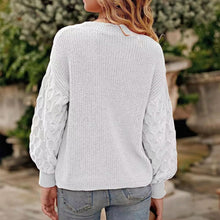 Load image into Gallery viewer, Women's Pullover Crew Neck Sweater Casual Long Sleeve Loose Chunky Knit Jumper Blouse Tops