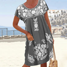 Load image into Gallery viewer, 【S-5XL】2024 Nuevo vestido de manga corta y cuello redondo de estilo étnico - España
