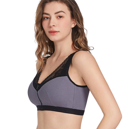 Front Button Wireless Breathable Sleeping Bra Sports Bra