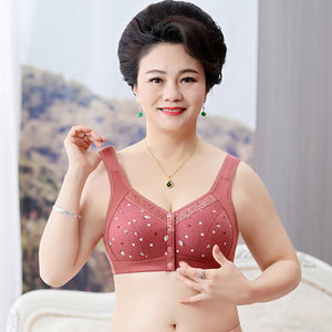 Pure Cotton Wireless Front Breasted Bra