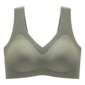 High Support Sports Bra Supportive V-Neck Wireless Sports Bras