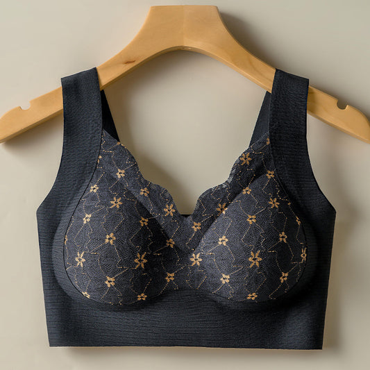 Fixed-Cup Push-Up Wireless Vest-Style Sleep Bra