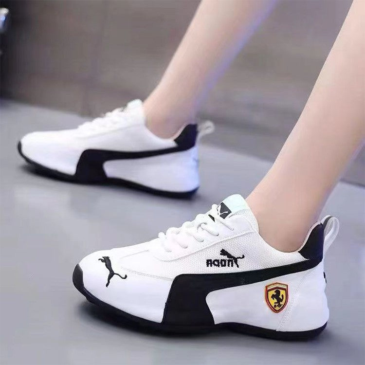 【36-44】Zapatos casuales de moda del mismo estilo Zapatos deportivos de cuero PU para hombres y mujeres - España