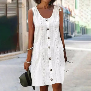 Envío gratis🔥Vestido sexy casual de cuello en U de color sólido para mujer - España Success - España