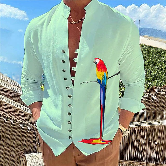 2024 Camisa de manga larga con cuello estampado - España