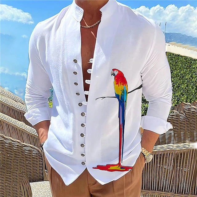 2024 Camisa de manga larga con cuello estampado - España