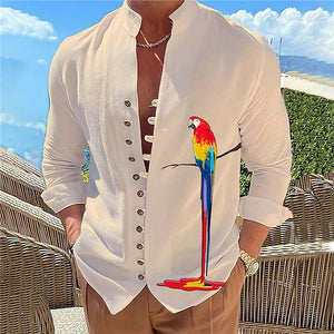 2024 Camisa de manga larga con cuello estampado - España