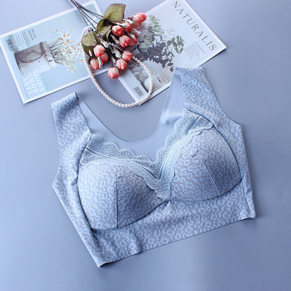 Women's Thin Wireless Side Push Up Large Size Bra