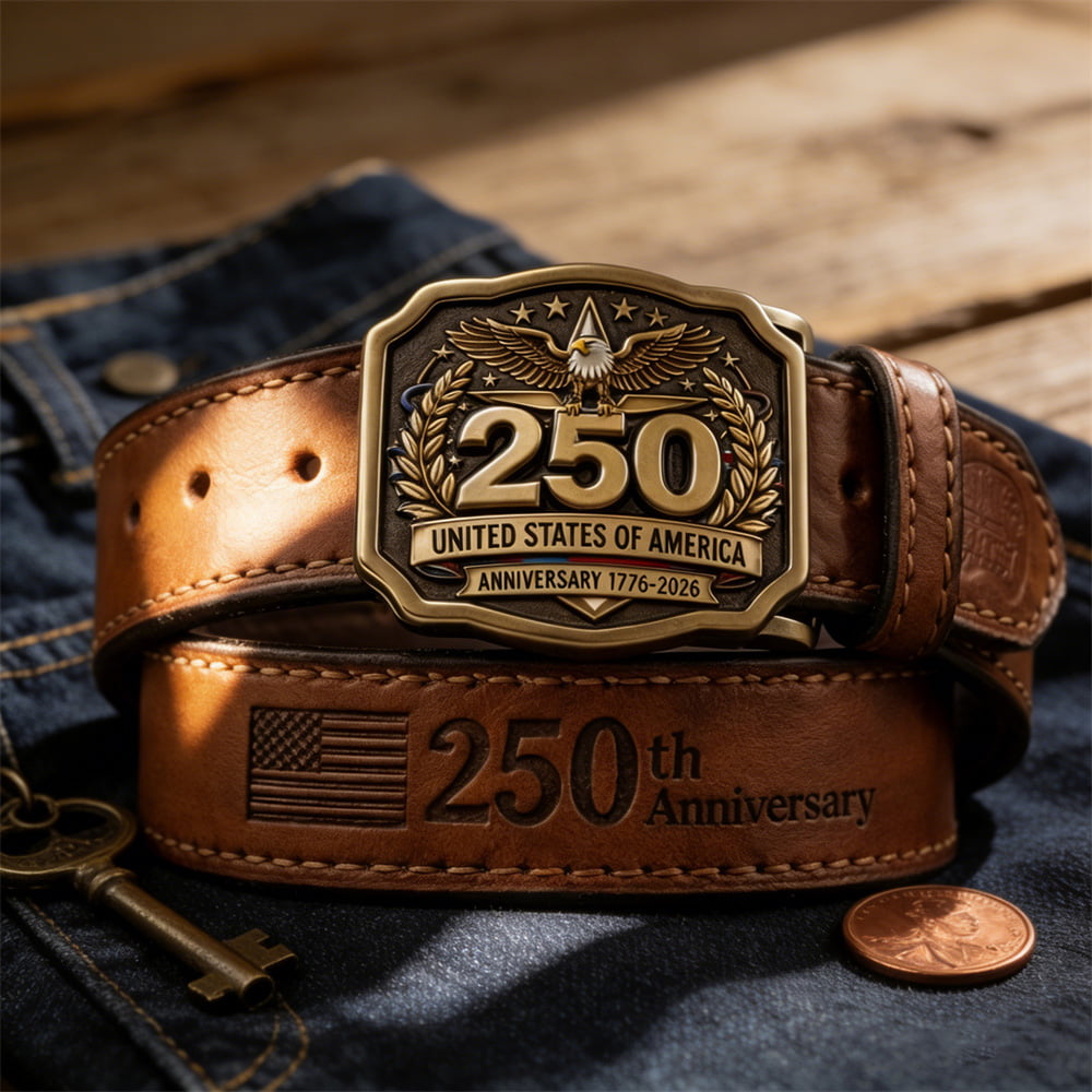 USA 250th Anniversary Commemorative Leather Belt