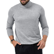 Load image into Gallery viewer, Men&#39;s Cotton Blend Turtle Neck Knitted Slim Sweater
