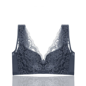 Women's Back Buckle Wireless Side Breast Drawing Bra