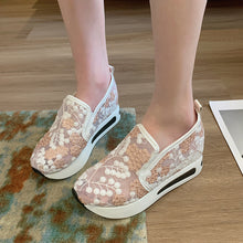 Load image into Gallery viewer, 2024 principios de la primavera nueva malla zapatos individuales señaló muffin grueso fondo zapatos casuales bordados zapatos de las mujeres
