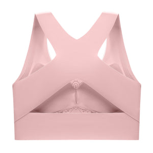 Three-breasted cross-back correction bra